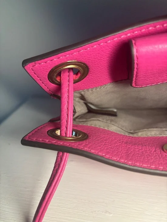 Vince Camuto Vibrant Pink Pebbled Leather Crossbody - Picture 6 of 12